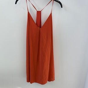 Chic Orange Sleeveless Dress